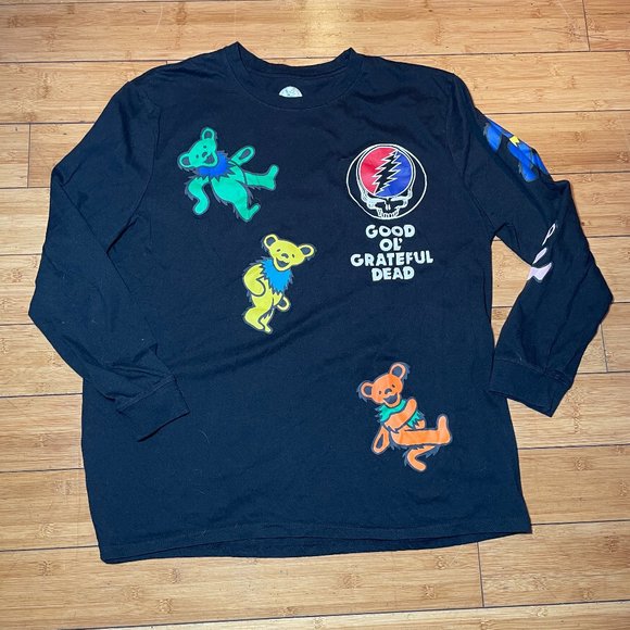 Good Ol’ Grateful Dead Black Long Sleeve Shirt Band Tee Men Sz XL - Picture 1 of 7